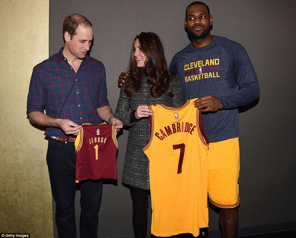 LeBron James picture with Kate Middleton and Prince William