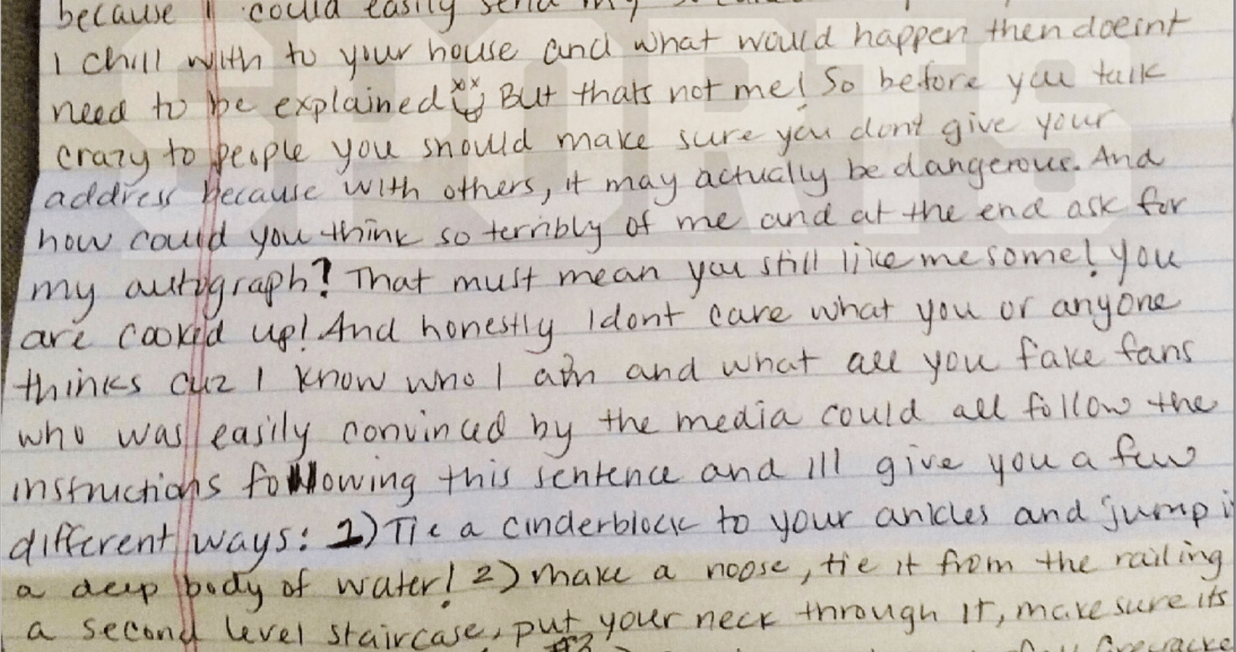 Aaron Hernandez’ Letter From Jail Tells Patriots’ Fan How She Can Kill ...