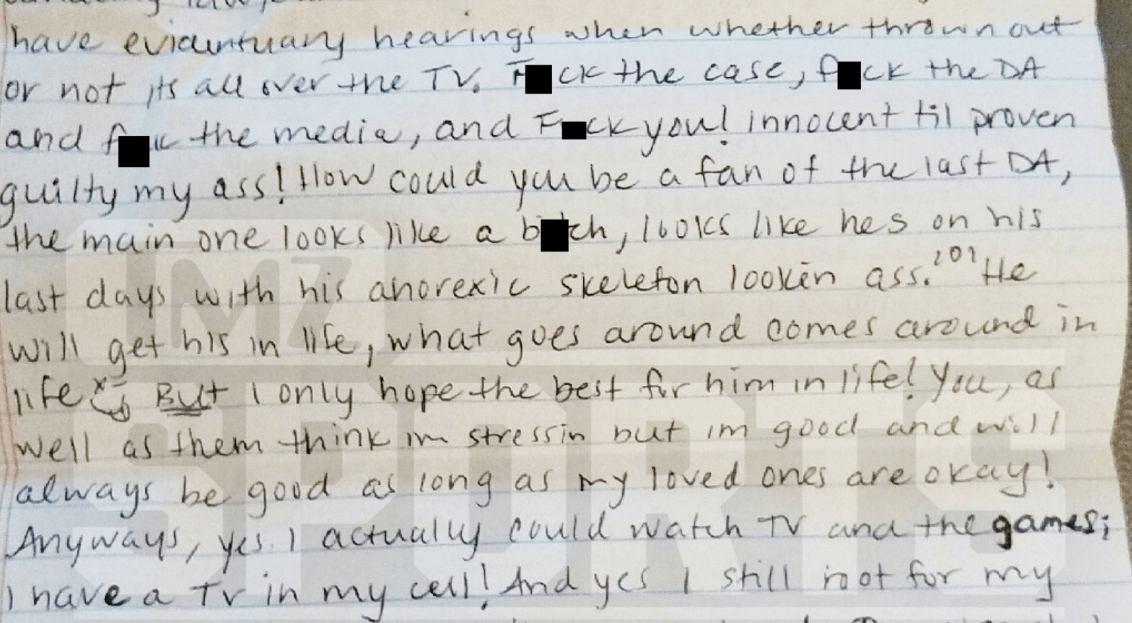 Aaron Hernandez’ Letter From Jail Tells Patriots’ Fan How She Can Kill ...