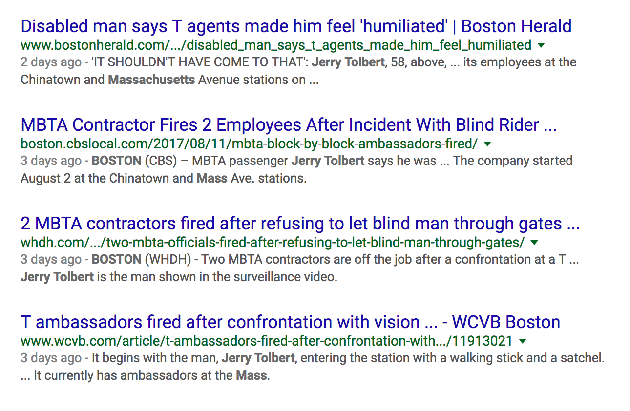 Fox 25 News Does Story About MBTA Workers Throwing Blind Guy's ...