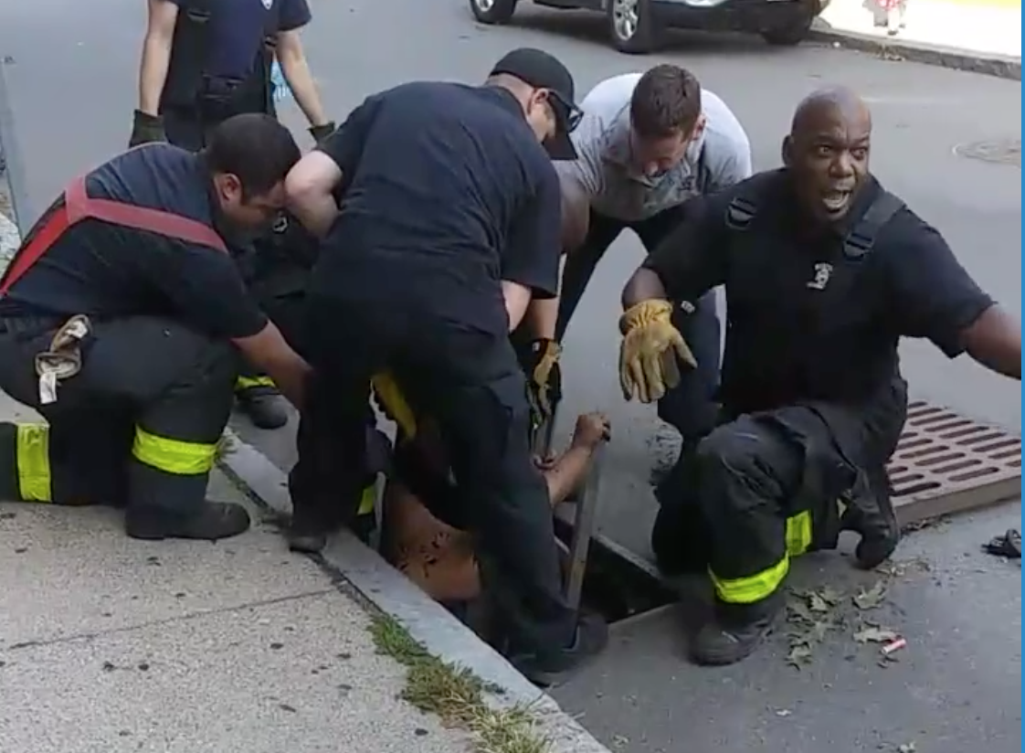 Boston Firefighters Pull Charlestown Gutter Weevil Out Of Sewer After ...