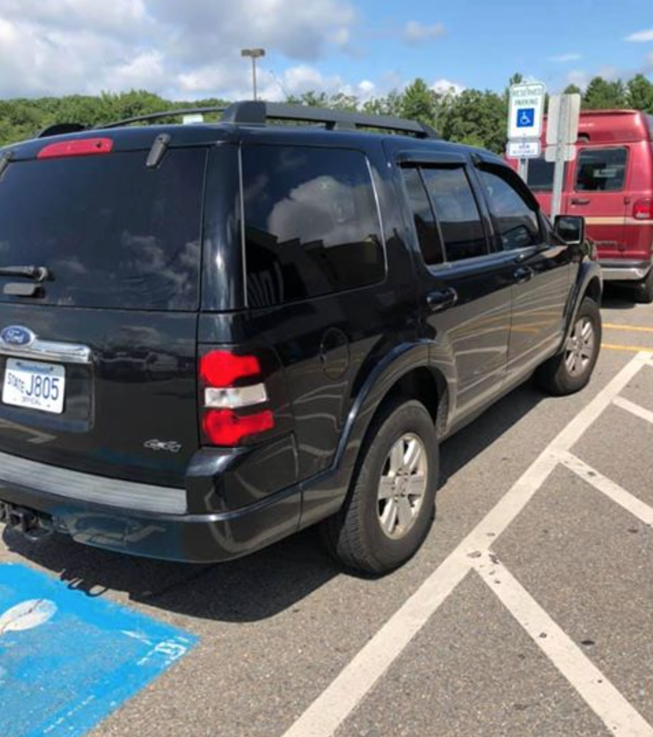 Some Dipshit State Worker Did An Errand In Their State Owned Vehicle And Parked In A Handicapped ...