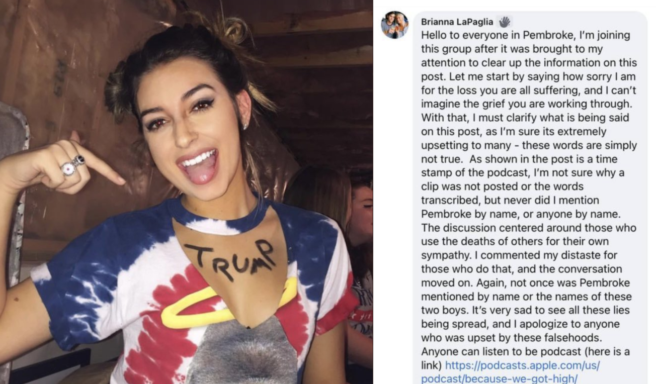 Huffstool Sports Basic Bitch Denies She Was Talking About Pembroke Men  Killed In Car Accident When She Smeared People Supporting Their Families,  Gives Forced Apology On IG – Turtleboy